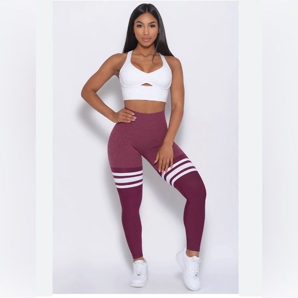 Bombshell Sportswear Pants - Bombshell leggings thigh high solid X-Small purple